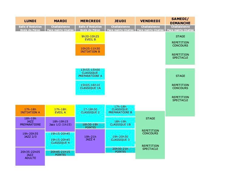 Planning hebdomadaire 2025/26